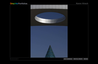 Screen shot of Graphis portfolio